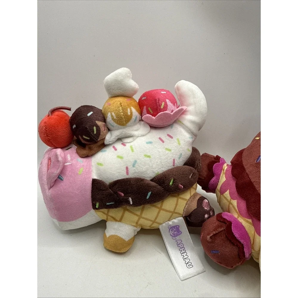 Aphmau Meemeows Ice Cream Collector's Edition Plush Lot 2 Neapolitan  Banana Spl